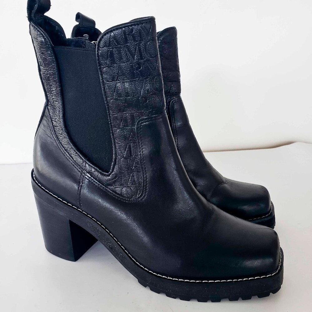 Carmin Black Leather Ankle Boots Size 36 Made in Brazil